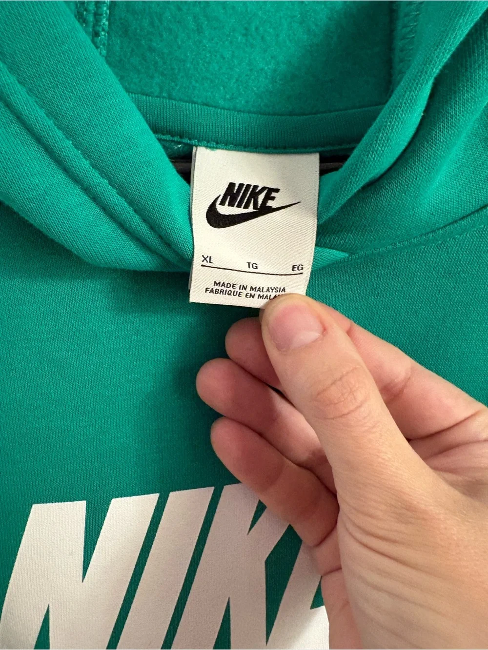 Nike Kid’s Teal Hoodie with White Logo